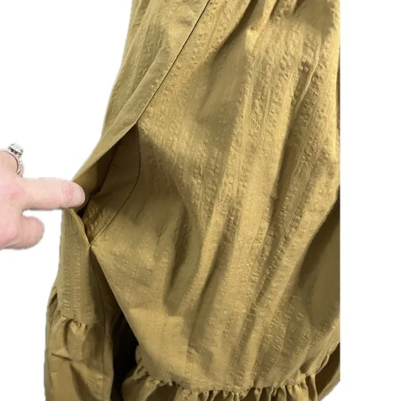 Maeve by Anthropologie Strapless Dress mustard yellow - Size Small - Picture 6 of 11